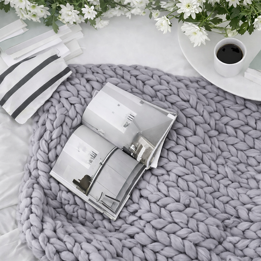 チャンキーニットブランケット　Chunky Knit Blanket　【VELLRINA】